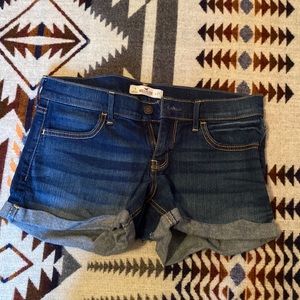 Hollister cuffed jean shorts.